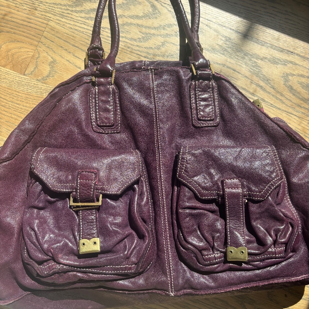 Never used Vintage Sissi Rossi dark purple tote.